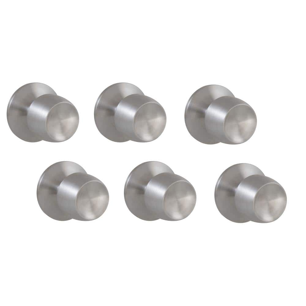 Brandywine Stainless Steel Passage Hall and Closet Door Knob Contractor Pack (6-Piece)