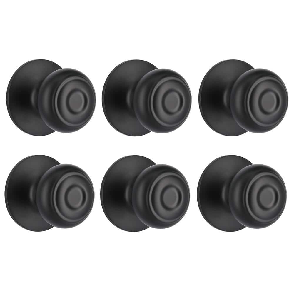 Hartford Matte Black Hall/Closet Door Knob Contractor Pack