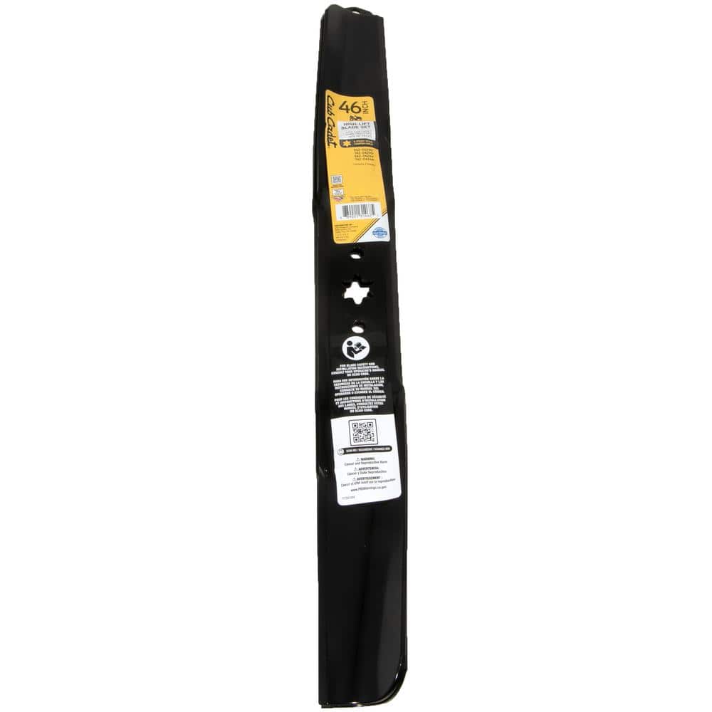 Original Equipment High Lift Blade Set for Select 46 in. Riding Lawn Mowers with 6-Point Star OE# 942-04290A, 942-04244A