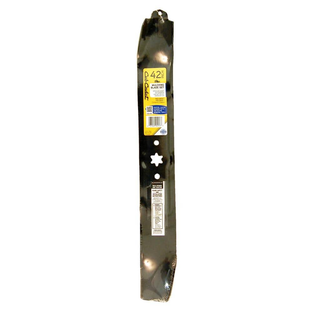 Original Equipment 3-in-1 Blade Set for Select 42 in. Riding Lawn Mowers with 6-Point Star OE# 942-0616, 942-0616A