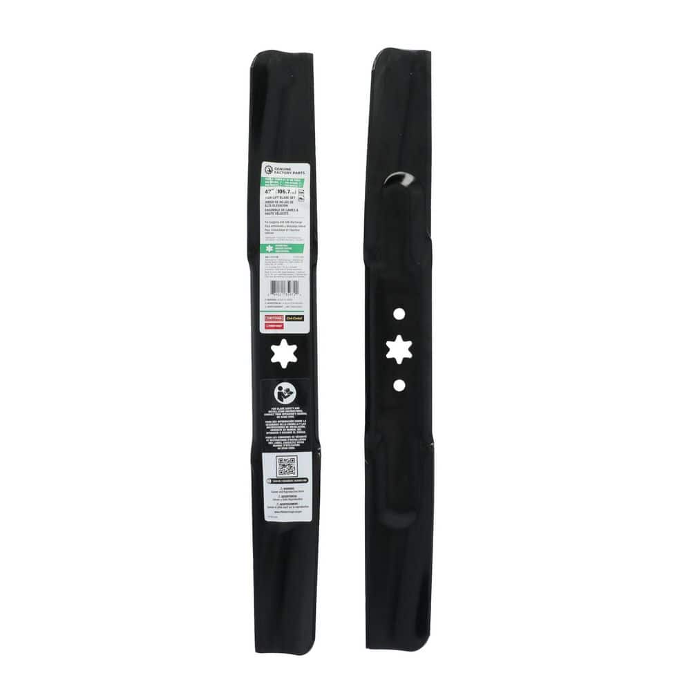 Original Equipment High Lift Blade Set for Select 42 in. Riding Lawn Mowers with 6-Point Star OE# 942-04308,942-04312